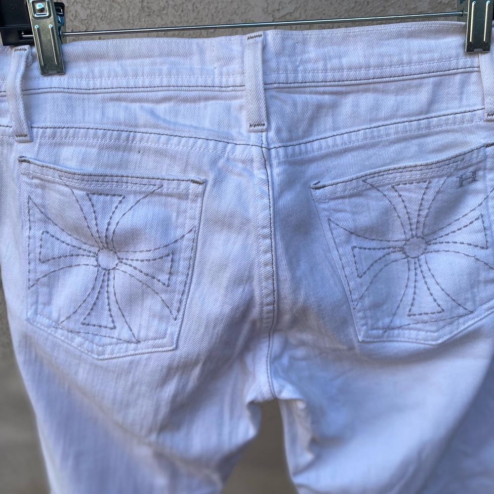 Habitual cropped white distressed jeans